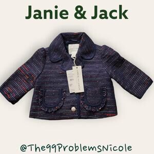 Janie and Jack Bouclé Ruffle Pocket Jacket